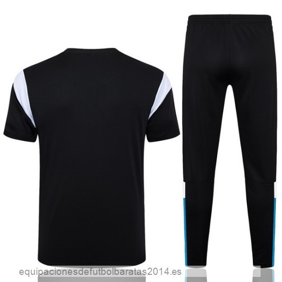Nuevo Entrenamiento Conjunto Completo Marsella 23/24 Negro Azul Blanco Baratas